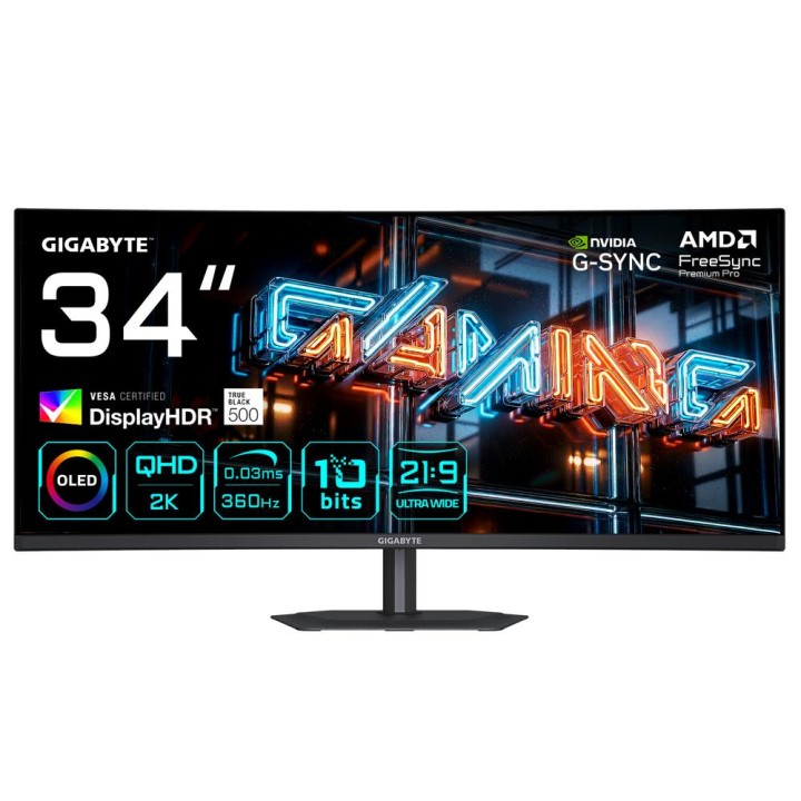 Monitor curvo gaming gigabyte mo34wqc36 34 pulgadas wqhd 360hz
