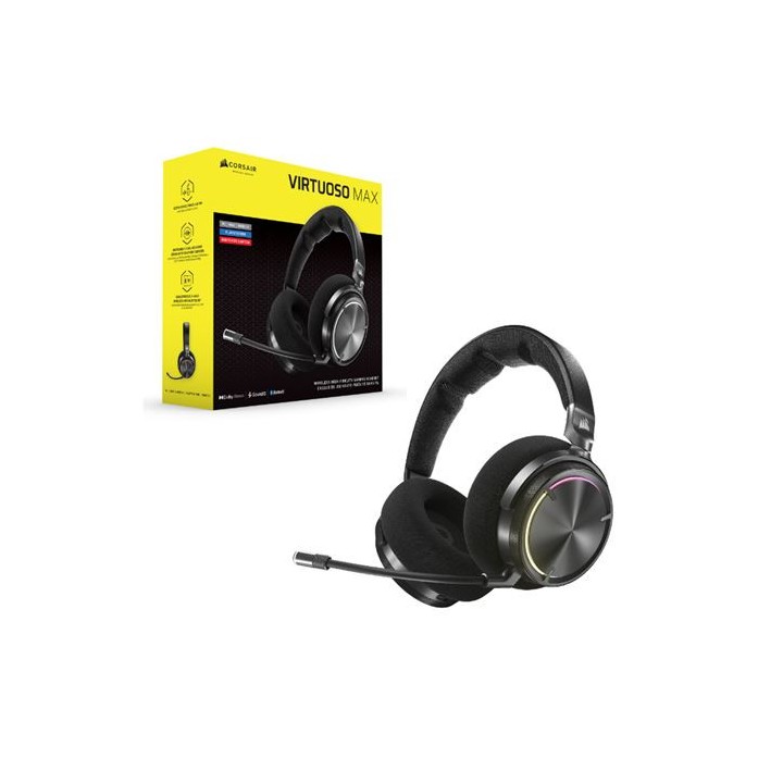 Auriculares gaming corsair virtuoso max inalambrico negro