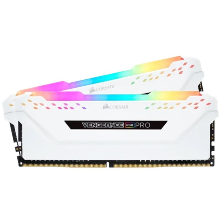 Memoria ram ddr4 16gb 2x8gb corsair vengeance rgb pro 3200mhz cl16 blanca