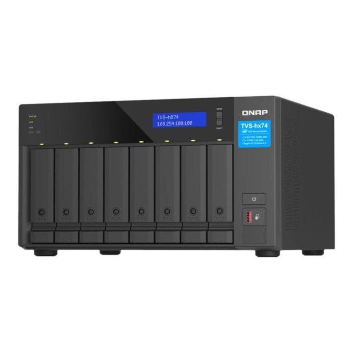 Servidor nas qnap qnap tvs - h874 8 bahias 32gb gigabit ethernet