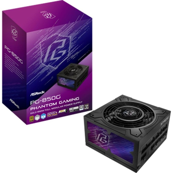 Fuente alimentacion asrock phantom gaming pg - 850g atx 850w negra