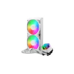 Kit refrigeracion liquida cooler master masterliquid 240 core ii argb 2x 120mm blanco