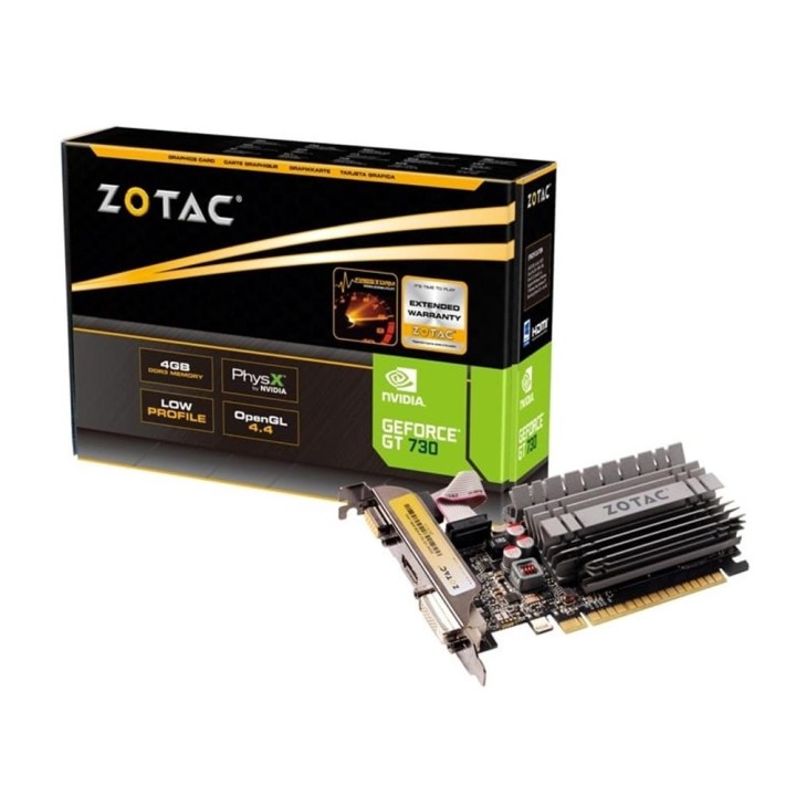 Tarjeta grafica zotac gt 730 zone edition 4gb ddr3 - dl - dvi - hdmi - vga