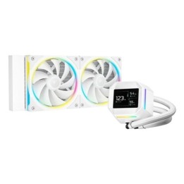 Kit refrigeracion liquida deepcool lm240 rgb 2x 120mm blanco