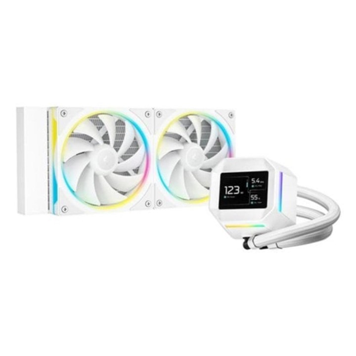 Kit refrigeracion liquida deepcool lm240 rgb 2x 120mm blanco