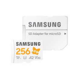 Tarjeta memoria micro sd samsung 256gb sonic pro plus clase 10 u3 v30 a2 + adaptador sd