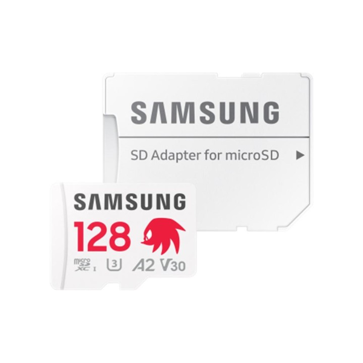 Tarjeta memoria micro sd samsung 128gb sonic pro plus clase 10 u3 v30 a2 + adaptador sd