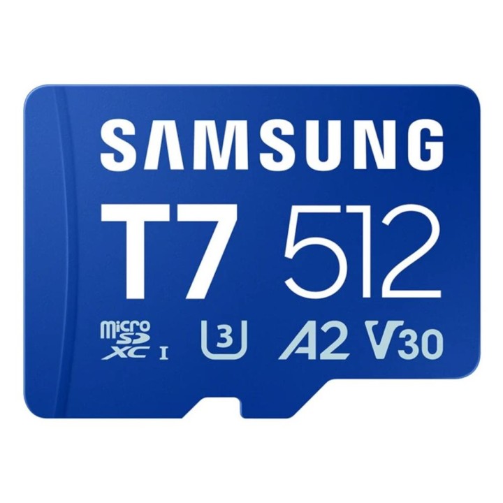 Tarjeta memoria micro sd samsung 512gb sdxc t7 clase10 u3 v30 a2