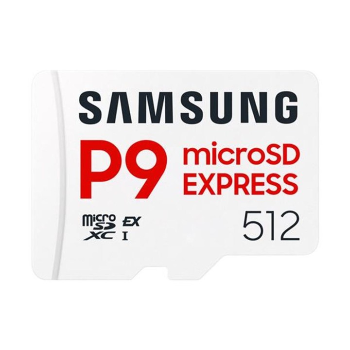 Tarjeta memoria micro sd express samsung 512gb sdxc p9 clase 10 u3 v30 a1