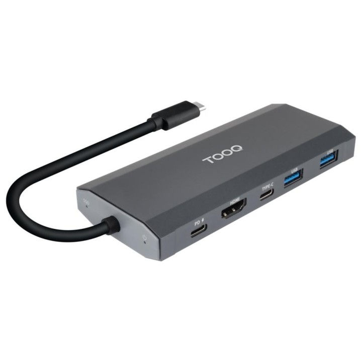 Carcasa disco duro tooq tqe - 2241g para ssd m.2 + hub usb tipo c 5 en 1