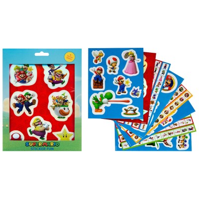 Pack 12 hojas pegatinas Super Mario Bros