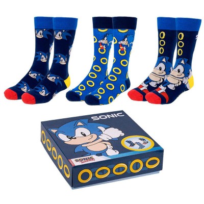 Set 3 calcetines Sonic the Hedgehog adulto