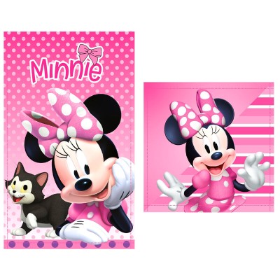 Set 2 toallas baño Minnie Disney algodon