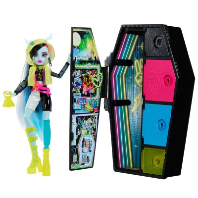 Muñeca Frankie Stein Skullmate Secrets Neon Frights Monster High 25cm