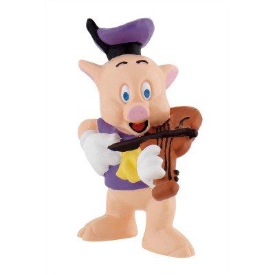 Figura Cerdito Violin Los 3 Cerditos 6cm