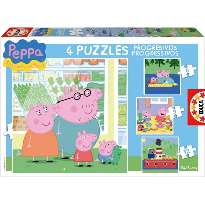 Puzzle Progresivo Peppa Pig 6-9-12-16pzs