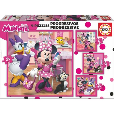 Puzzle Progresivo Minnie and the Happy Helpers Disney 12-16-20-25pzs