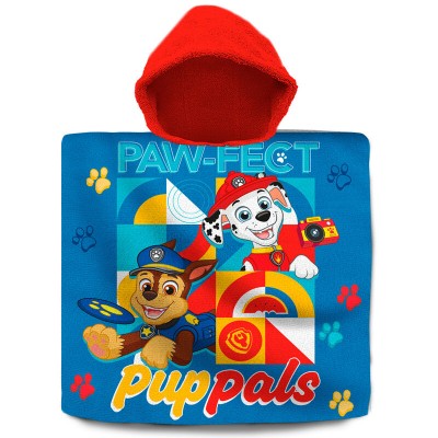 Poncho toalla Patrulla Canina Paw Patrol algodon