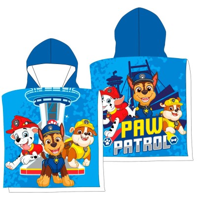 Poncho toalla Patrulla Canina Paw Patrol algodon