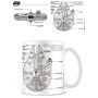 Taza Millennium Falcon Sketch Star Wars