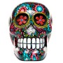 Figura Calavera Decorativa Mexicana Dia de los Muertos Floral 14cm