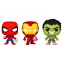 Blister 3 figuras Carrot Pocket POP Marvel Spiderman Hulk Iron Man