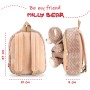 Mochila + peluche Oso Milly 26cm