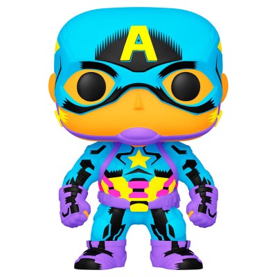 Figura POP Marvel Captain America Black Light Exclusive