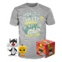 Set figura POP & Tee Looney Tunes Sylvestre and Tweety Flocked Exclusive