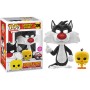 Set figura POP & Tee Looney Tunes Sylvestre and Tweety Flocked Exclusive