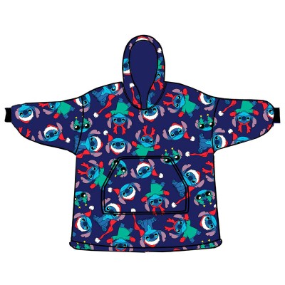 Bata sudadera oversize Stitch Disney coral infantil