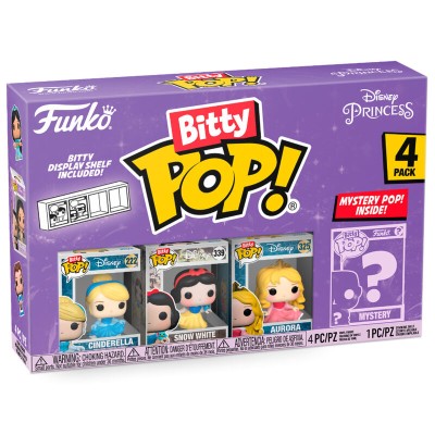 Blister 4 figuras Bitty POP Disney Princesas Cenicienta