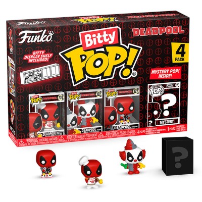 Blister 4 figuras Bitty POP Marvel Deadpool Master