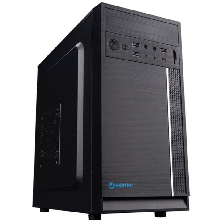 Caja ordenador hiditec q5 pro matx negra fuente 500w