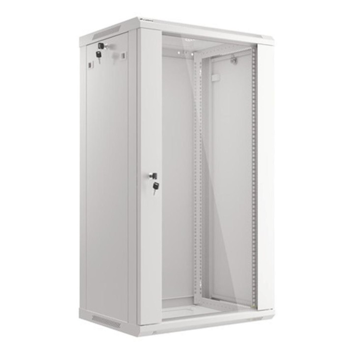 Armario lanberg mural rack 19 pulgadas 22u - 600x450 flat pack v2 gris