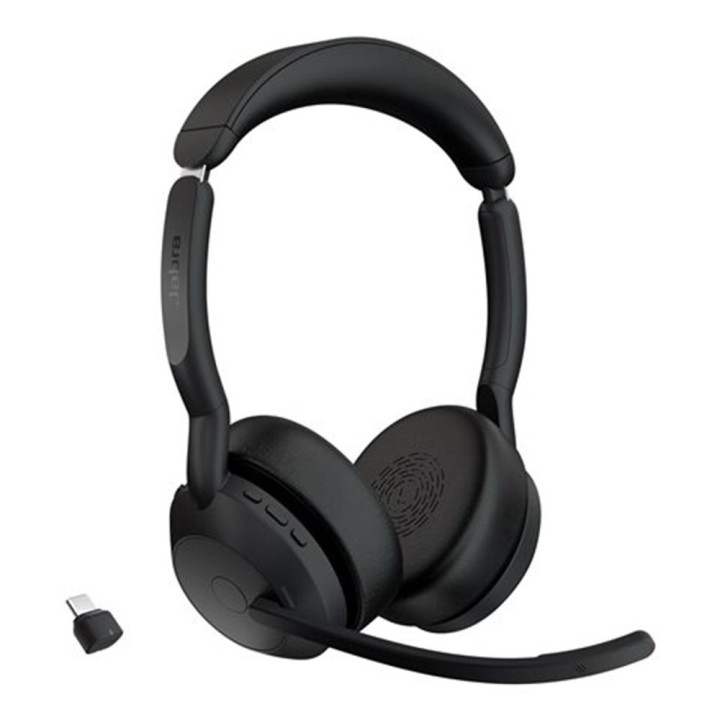 Auriculares jabra evolve2 55 uc stereo inalambrico negro