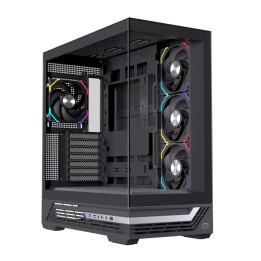 Caja ordenador gaming einarex s800 atx rgb cristal templado negra