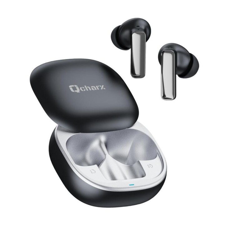 Auriculares qcharx buds slide anc + enc bluetooth negro
