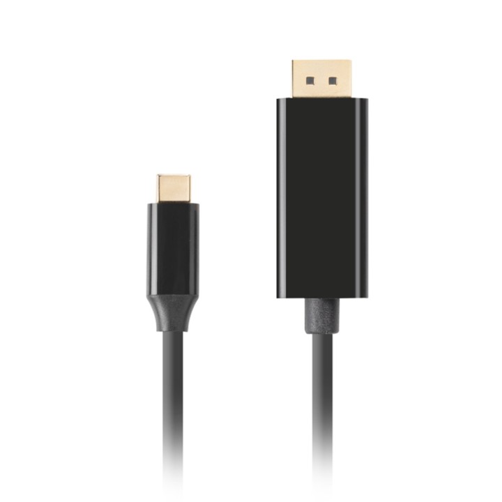 Cable usb tipo c a displayport 4k lanberg 1.8m - macho - macho - negro