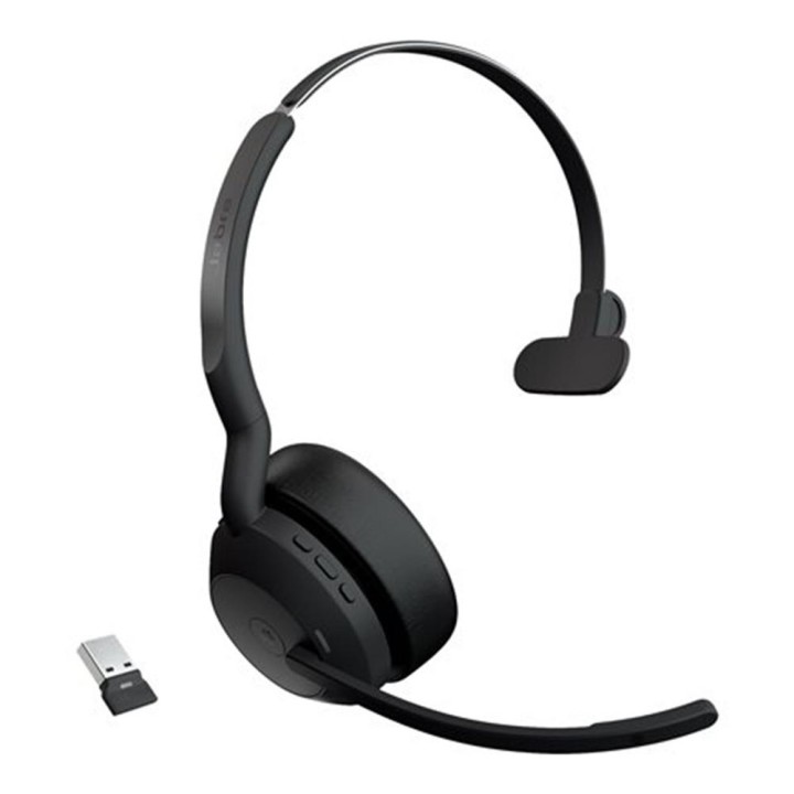 Auriculares jabra evolve2 55 ms mono inalambrico negro