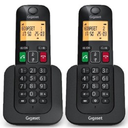 Telefono fijo inalambrico gigaset elemental 400 duo negro