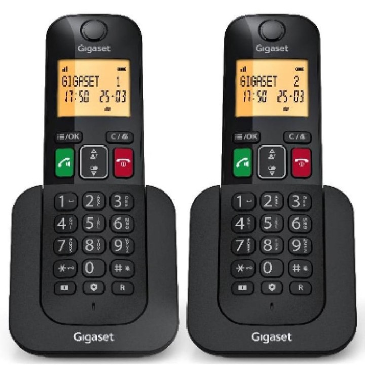 Telefono fijo inalambrico gigaset elemental 400 duo negro