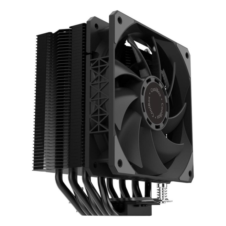 Ventilador disipador cpu gaming coolbox negro 6 heatpipes h6 black 240w tdp intel - amd