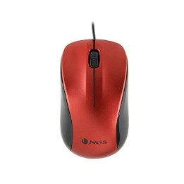 Ratón óptico ngs wired crew rojo cable 1.3m - 2 botones - 1200 dpi