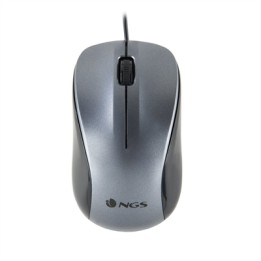 Ratón optico ngs wired crew gris cable 1.3m - 2 botones - 1200 dpi
