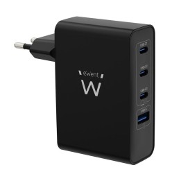 Cargador ewent ew1336 100w 3x usb tipo c 1x usb tipo a negro