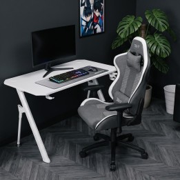 Silla gaming drift dr190 gris y blanco