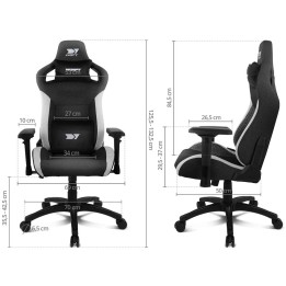 Silla gaming drift dr220 gris y blanca