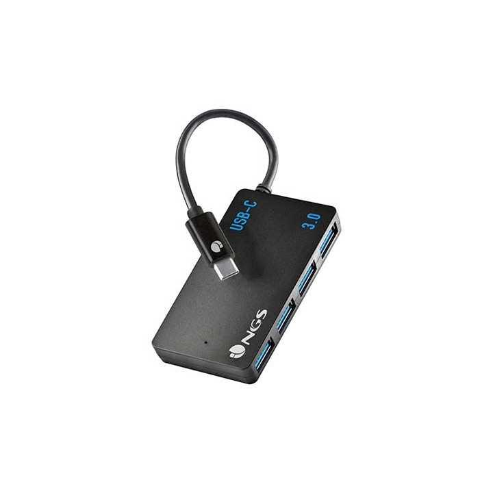 Hub 4 puertos usb 3.2 gen 1 ngs negro - 5gbps