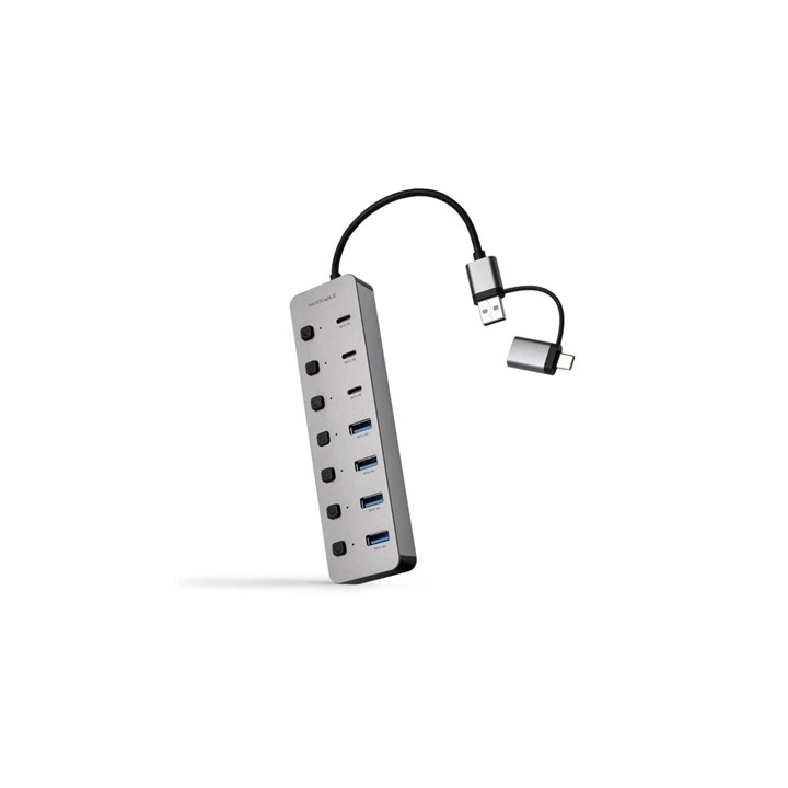 Hub nanocable usb - c - a 4xusb - a+3usb - c+usb - c 5v